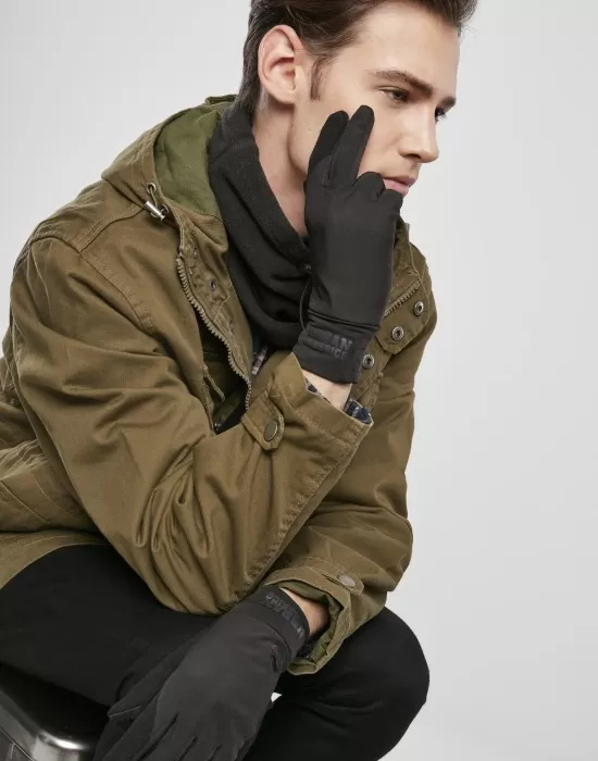 Ръкавици Urban Classics Logo Cuff Performance в черен цвят, Аксесоари - Hoodstyle.bg