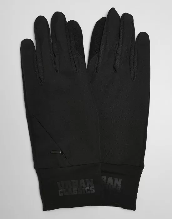 Ръкавици Urban Classics Logo Cuff Performance в черен цвят, Аксесоари - Hoodstyle.bg