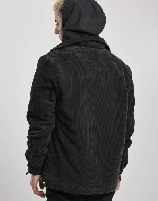 Мъжко яке в черно от Urban Classics Corduroy Shirt, Якета Пролет / Есен - Hoodstyle.bg