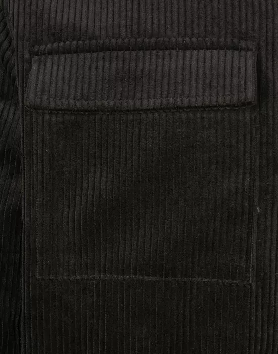 Мъжко яке в черно от Urban Classics Corduroy Shirt, Якета Пролет / Есен - Hoodstyle.bg