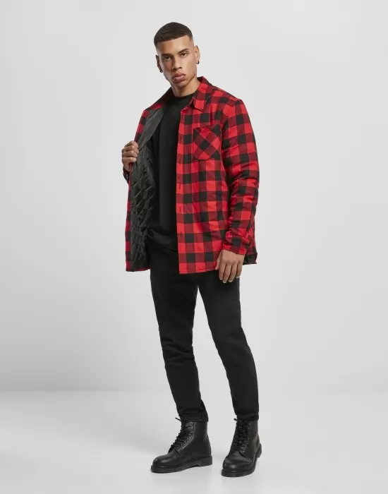 Мъжка подплатена карирана риза Urban Classics, Ризи - Hoodstyle.bg