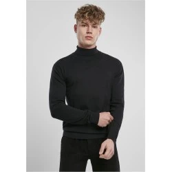 Мъжко поло в черен цвят Urban Classics Basic Turtleneck Sweater 