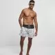 Мъжки къси панталони в черно и бяло Urban Classics Low Block Pattern Swim Shorts, Къси панталони - Hoodstyle.bg