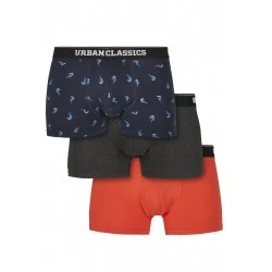 Комплект от три чифта боксерки Urban Classics / bird aop boxer orange cha 