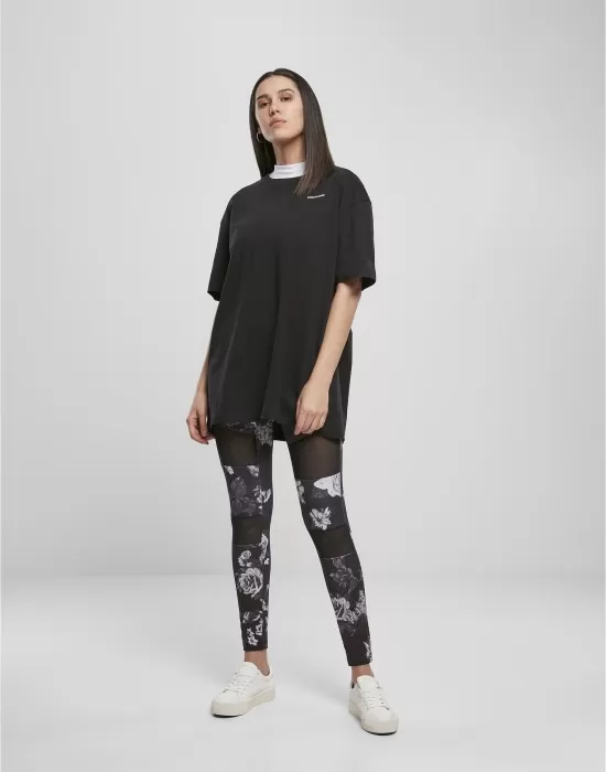 Дамски клин в черно от Urban Classics Ladies Tech Mesh AOP, Клинове - Hoodstyle.bg