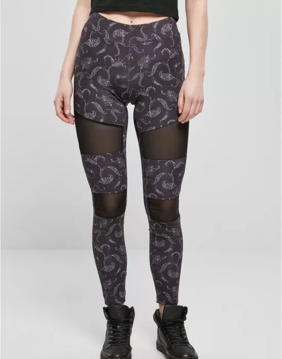 Дамски дълъг клин Ladies Leggings blackpaisley, Клинове - Hoodstyle.bg