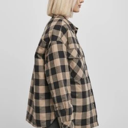 Дамска леко подплатена риза в кафяво Ladies Flanell Padded Overshirt