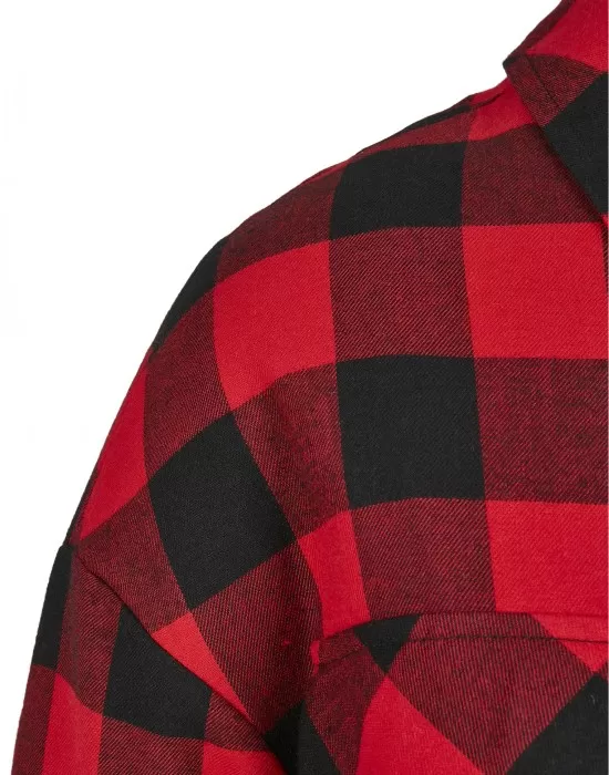 Дамска леко подплатена риза в червено Ladies Flanell Padded Overshirt, Якета - Hoodstyle.bg