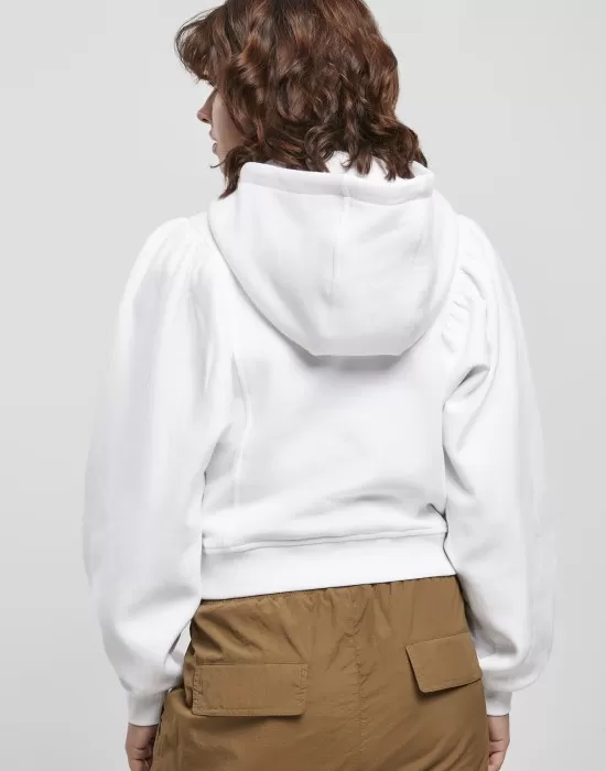 Дамски суичър в бял цвят Ladies Organic Gathering Batwing Hoody, Суичъри - Hoodstyle.bg