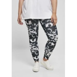 Дамски клин в черно-бяло Urban Classics Ladies Tie Dye Leggings 