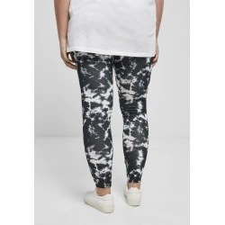 Дамски клин в черно-бяло Urban Classics Ladies Tie Dye Leggings 