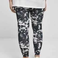 Дамски клин в черно-бяло Urban Classics Ladies Tie Dye Leggings 