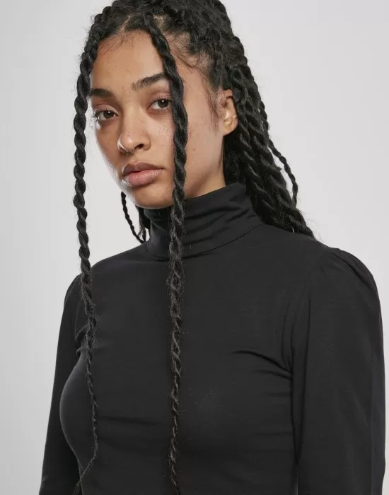 Дамска блуза в черно от Urban Classics Ladies Puffer Sleeve, Блузи - Hoodstyle.bg