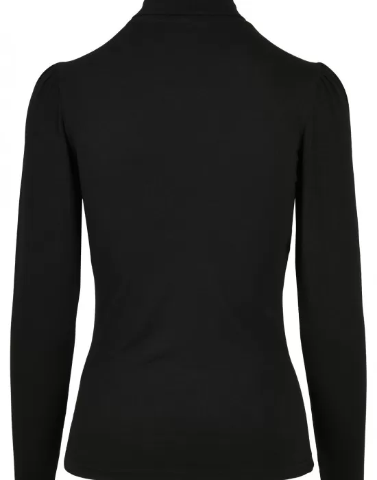Дамска блуза в черно от Urban Classics Ladies Puffer Sleeve, Блузи - Hoodstyle.bg