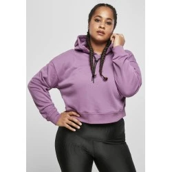 Дамски суичър в лилав цвят Urban Classics Ladies Short Terry Hoody