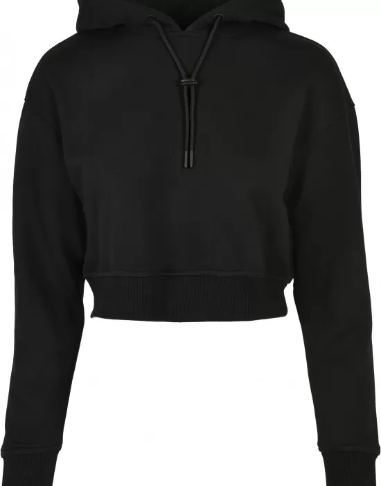 Дамски суичър в черен цвят Urban Classics Ladies Short Terry Hoody, Суичъри - Hoodstyle.bg