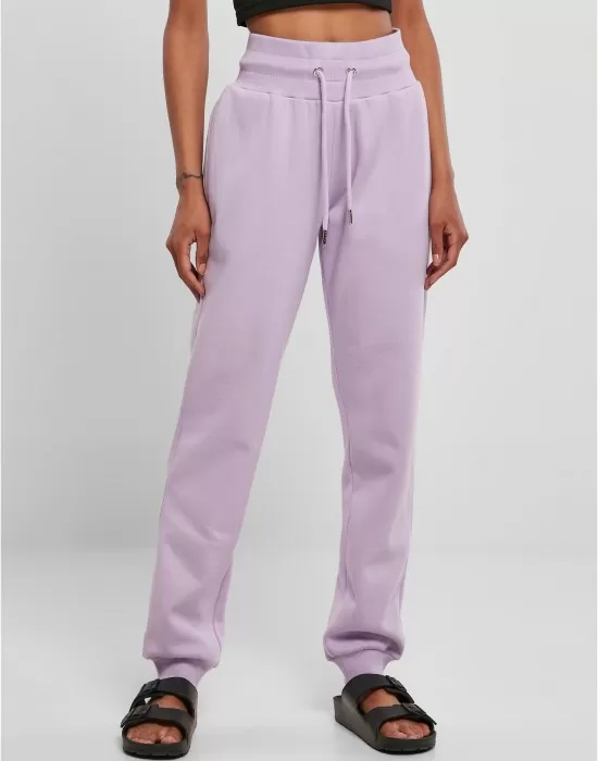 Дамско спортно долнище в светлолилав цвят Ladies High Waist Pants, Долнища - Hoodstyle.bg