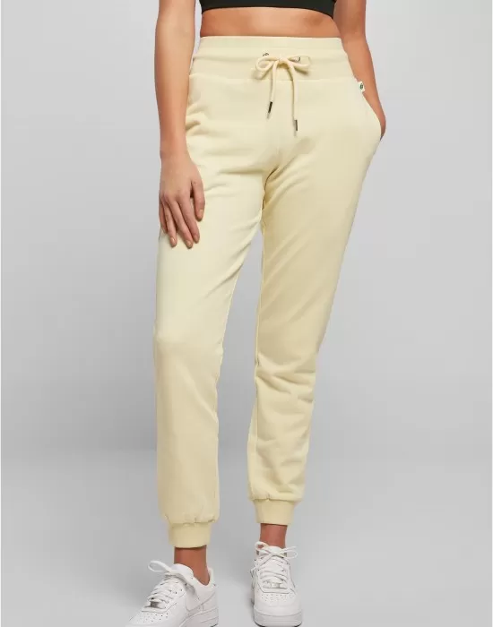 Дамско спортно долнище в светложълт цвят Ladies High Waist Pants, Долнища - Hoodstyle.bg