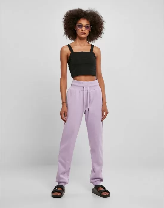 Дамско спортно долнище в светлолилав цвят Ladies High Waist Pants, Долнища - Hoodstyle.bg
