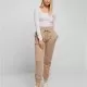 Дамско спортно долнище в бежов цвят Ladies High Waist Pants, Долнища - Hoodstyle.bg
