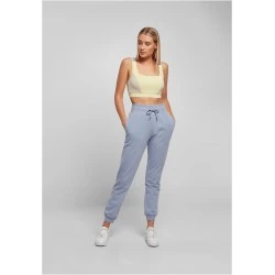 Дамско долнище в светлолилав цвят Urban Classics Ladies High Waist Pants