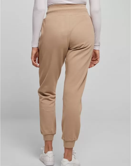 Дамско спортно долнище в бежов цвят Ladies High Waist Pants, Долнища - Hoodstyle.bg