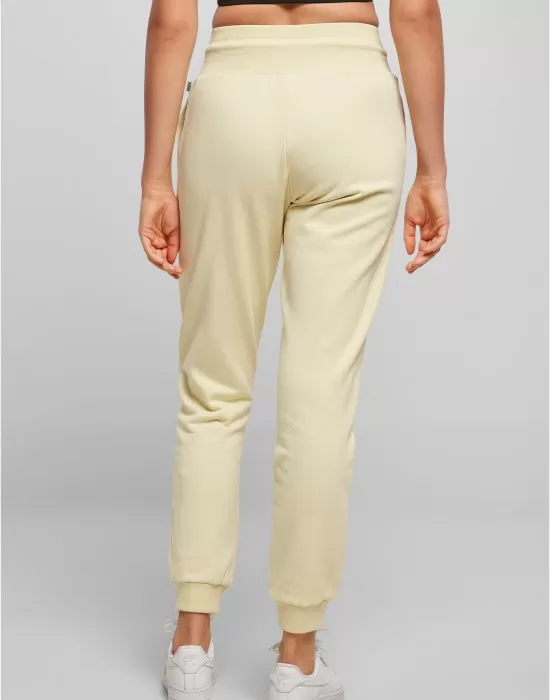 Дамско спортно долнище в светложълт цвят Ladies High Waist Pants, Долнища - Hoodstyle.bg