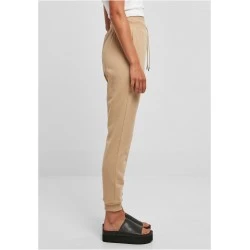 Дамско долнище в бежов цвят Urban Classics Ladies High Waist Pants