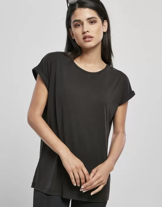 Дамска дълга тениска в черен цвят Urban Classics, Тениски - Hoodstyle.bg