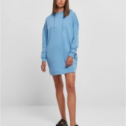 Дамска рокля с качулка в светлосин цвят Urban Classics Ladies Terry Dress