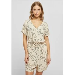 Дамски къс гащеризон в цвят екрю Urban Classics Ladies Jumpsuit