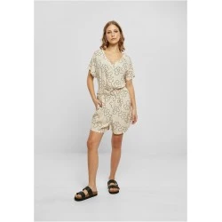 Дамски къс гащеризон в цвят екрю Urban Classics Ladies Jumpsuit