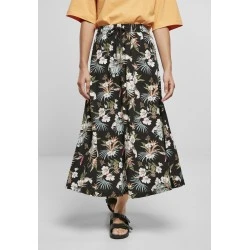 Дамска пола в флорален десен Urban Classics Viscose Midi 