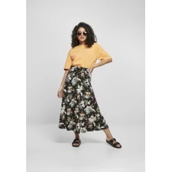 Дамска пола в флорален десен Urban Classics Viscose Midi 