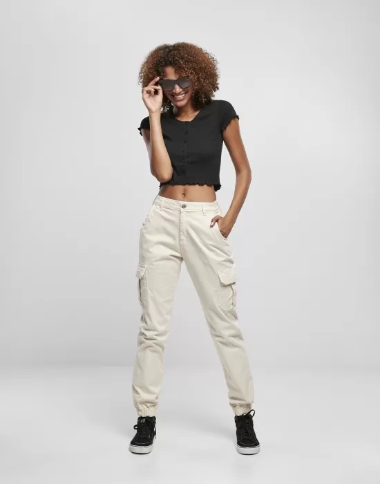 Дамска къса тениска в черен цвят Urban Classics, Тениски - Hoodstyle.bg