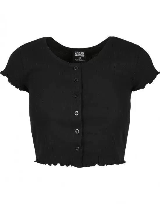 Дамска къса тениска в черен цвят Urban Classics, Тениски - Hoodstyle.bg