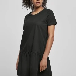 Дамска рокля в черен цвят Urban Classics Ladies Valance Tee Dress 