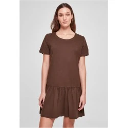 Дамска рокля в кафяв цвят Urban Classics Ladies Dress