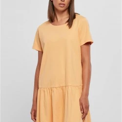 Дамска рокля в светлооранжев цвят Urban Classics Ladies Dress