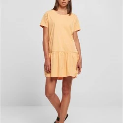 Дамска рокля в светлооранжев цвят Urban Classics Ladies Dress