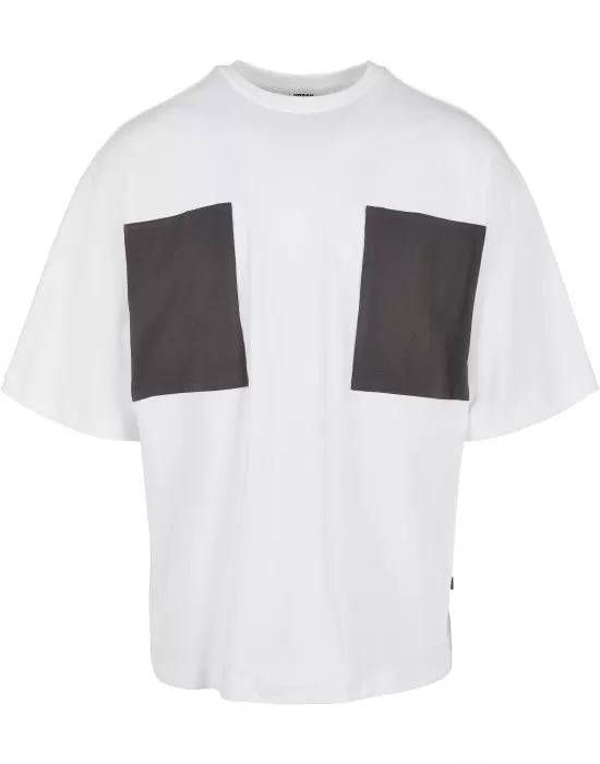 Мъжка тениска в бял цвят Urban Classics Big Double Pocket, Тениски - Hoodstyle.bg