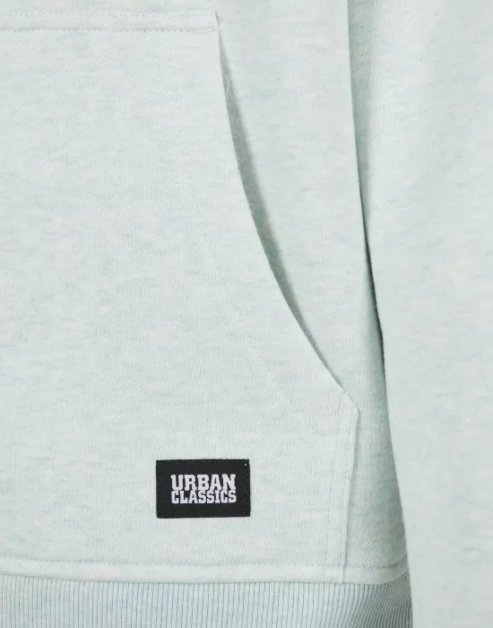 Мъжки суичър в светлосин меланж Urban ClassicsBasic Melange Hoody, Суичъри - Hoodstyle.bg