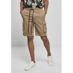 Мъжки къси карго панталони в бежов цвят Drawstring Cargo Shorts