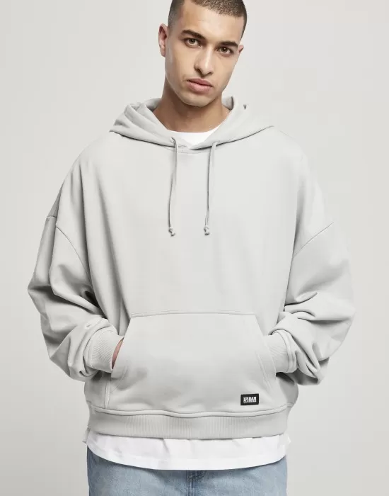 Мъжки суичър в светлосив цвят Urban Classics 80's Hoody, Суичъри - Hoodstyle.bg