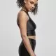 Дамски топ в черен цвят Urban Classics Cropped Shiny, Топове - Hoodstyle.bg