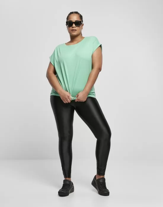 Дамски дълъг клин в черно Ladies Highwaist Shiny Metalic Leggings, Клинове - Hoodstyle.bg