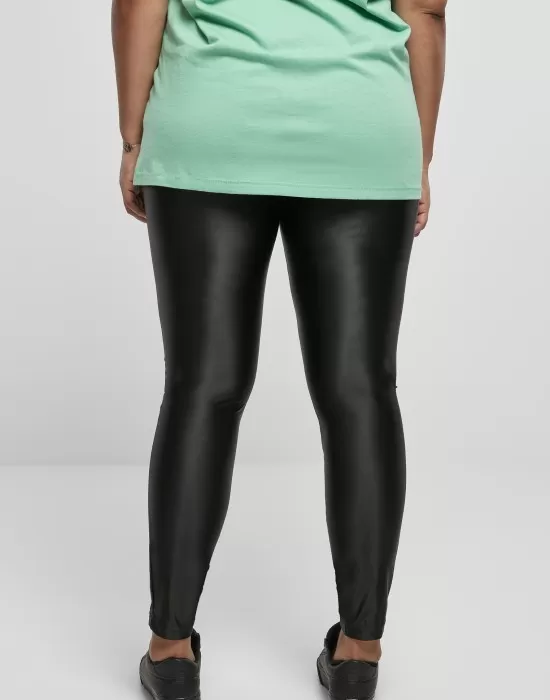 Дамски дълъг клин в черно Ladies Highwaist Shiny Metalic Leggings, Клинове - Hoodstyle.bg