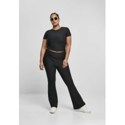 Дамска тениска с дантела в черен цвят Ladies Tee black
