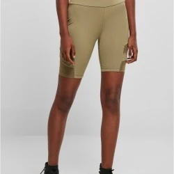 Дамски къс клин в цвят каки Ladies High Waist Tech Shorts