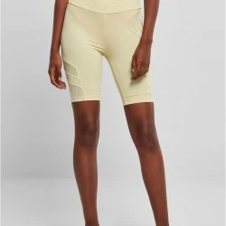 Дамски къс клин в светложълто Ladies High Waist Tech Shorts